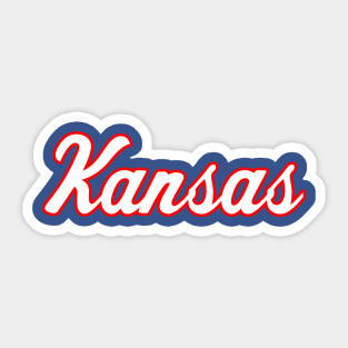 Kansas Retro Script Sticker